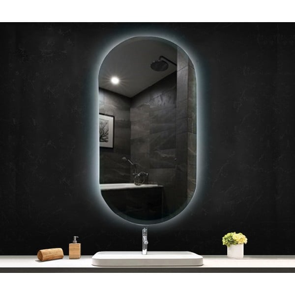 Oglindă Fluminia, Dali Ambient, 60×90 cm, cu iluminare LED și dezaburire